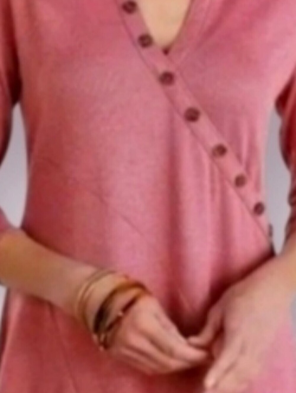 a Tunic Plus Size Boxy Dusty Pink Flowy Airy Oversized